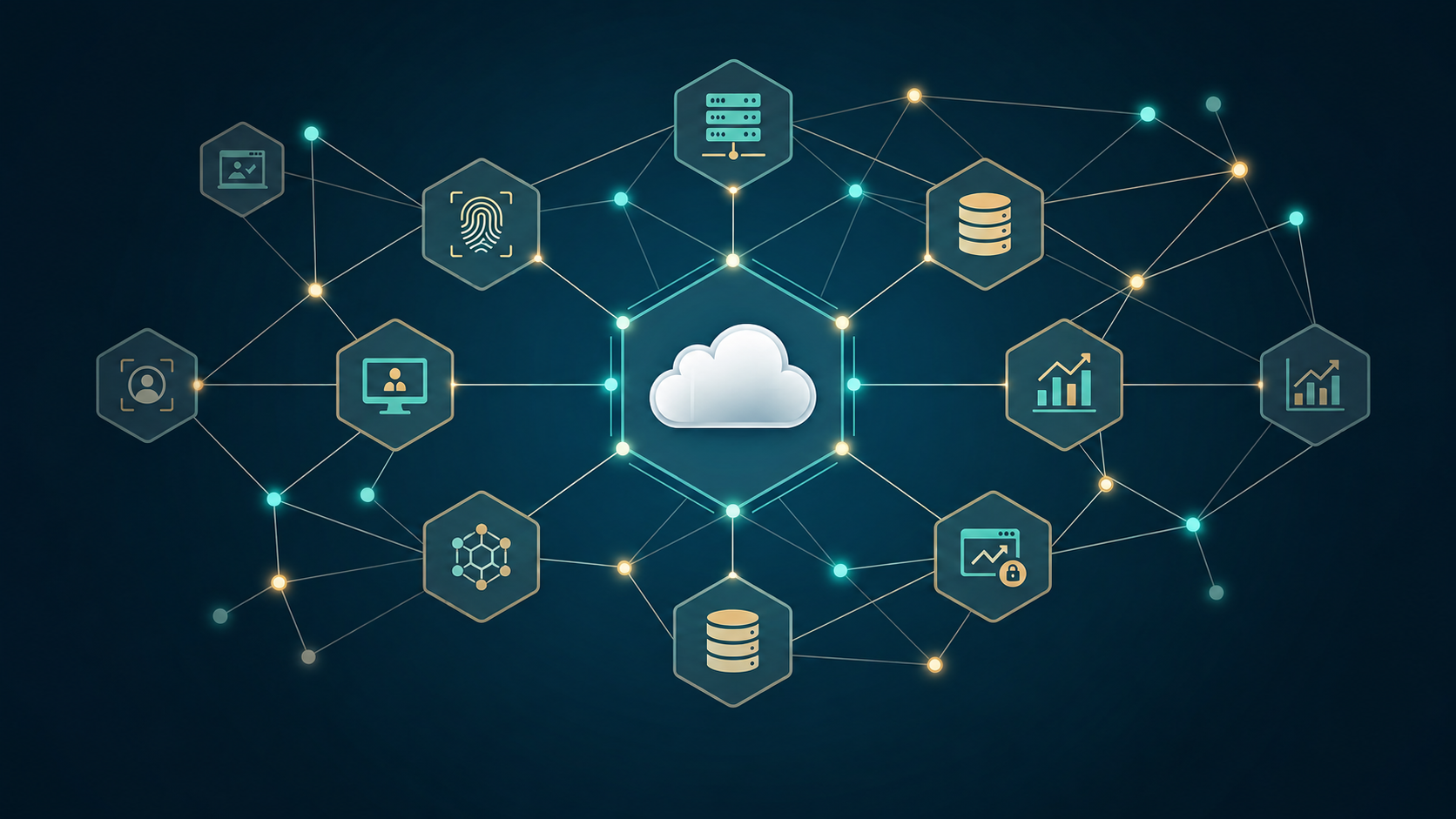 Cloud modernization and AI development illustration